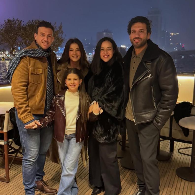 احتفال زوج دنيا سمير غانم بعيد ميلادها بحضور إيمي وحسن الرداد