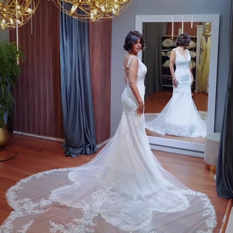 فستان منة فضالي في الإطلالة العرائسية