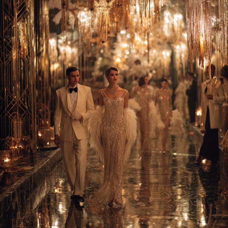 الذهبي الساحر في حفلات الزفاف- الصورة من  Pinterest