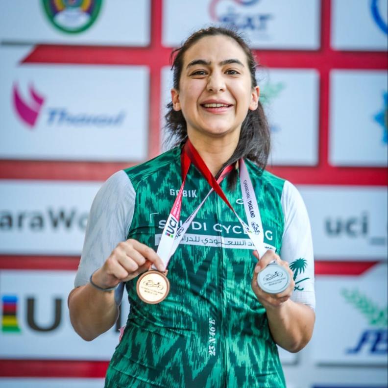 رنيم الفرائضي وانجازات مشرفة في بطولة العالم للدراجات البارالمبية في تايلاند