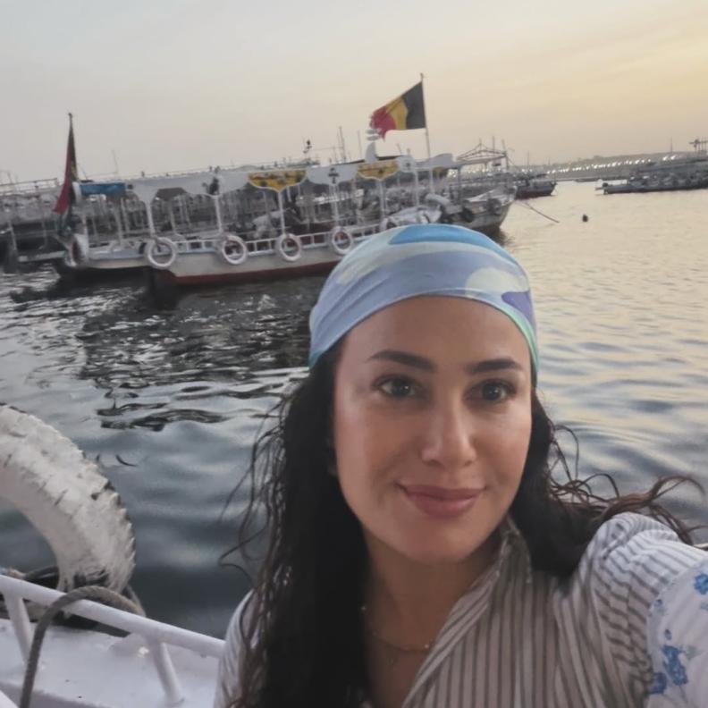 هند صبري في رحلة نيلية