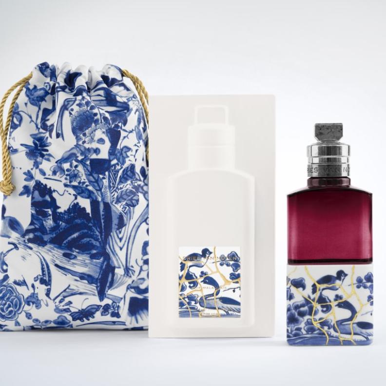 Dries Van Noten تكشف عن إصدار مذهّب من زجاجات عطور SOIE MALAQUAIS