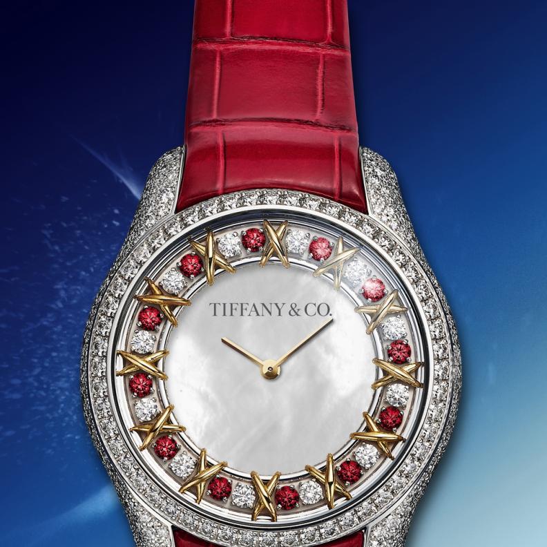 Sixteen Stone Ruby watch by Tiffany