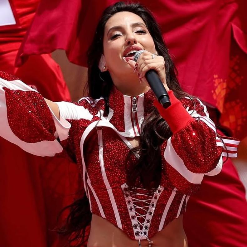 في أجواء المونديال... لمسات جمالية تميّز نورا فتحي بإيقاع عالمي