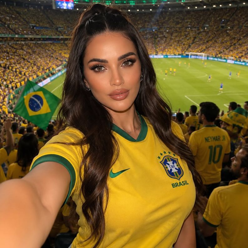 الفنانة داليدا خليل صورة من انستغرامها خلال حضورها المونديال في وقت سابق