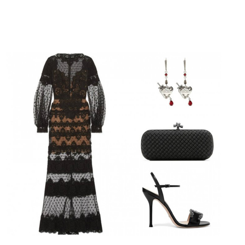 اطلالة مميزة للعيد في فستان من الدانتيل من ايلي صعب