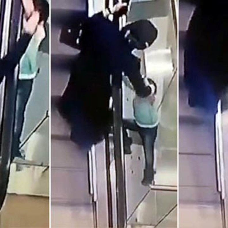 بالفيديو.. سقوط طفلة من الطابق الثالث في مركز تجاري