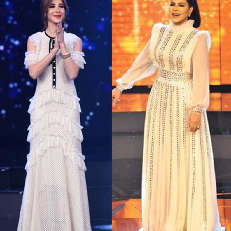 أحلام لا تتخلى عن أقمشة الكشكش مع ألوان الفضي