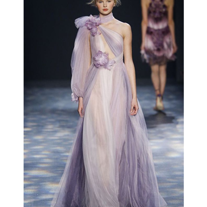 Marchesa فستان خطوبة ناعم من