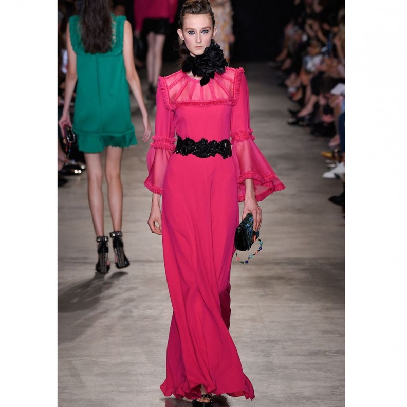 Self-Portrait فستان سهرة كم طويل من الدانتيل من