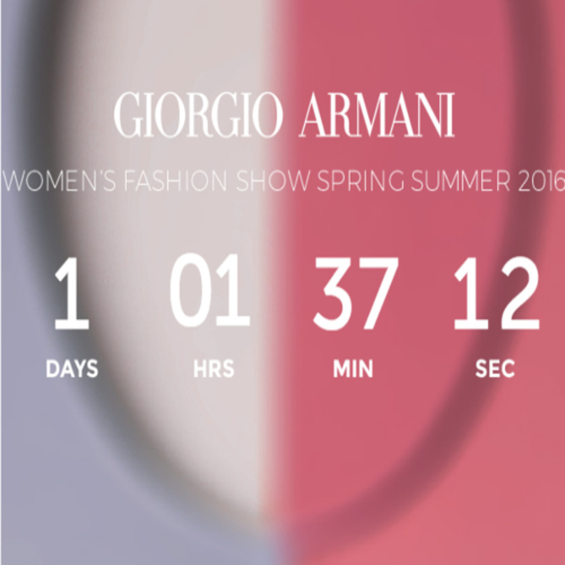 بث مباشر - عرض أزياء Giorgio Armani ربيع صيف  2016 