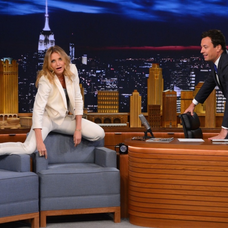 بالصور: كاميرون دياز تزور برنامج 'The Tonight Show'