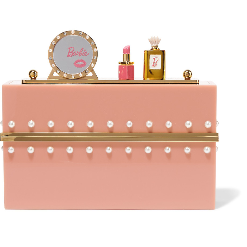 Charlotte Olympia شنطة يد باللون الزهري من