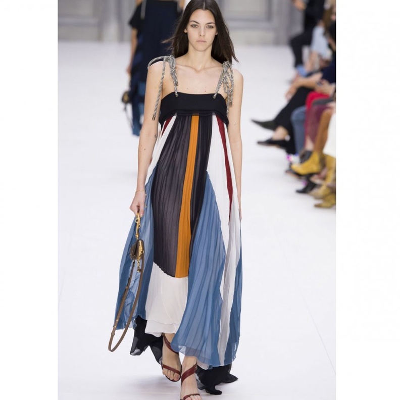 Chanel فستان معرق للحوامل من