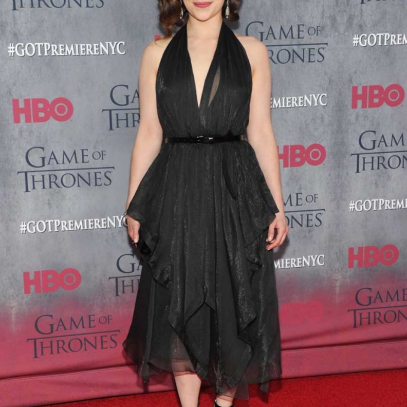 Emilia Clarke in Donna Karan