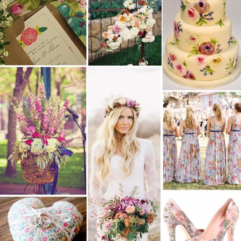 الورود المطبعة... موضة  2016 لحفلات الزفاف