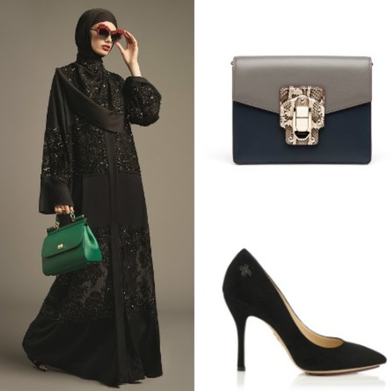 إطلالة مميزة بالعباءة السوداء من دولتشي أند غابانا 