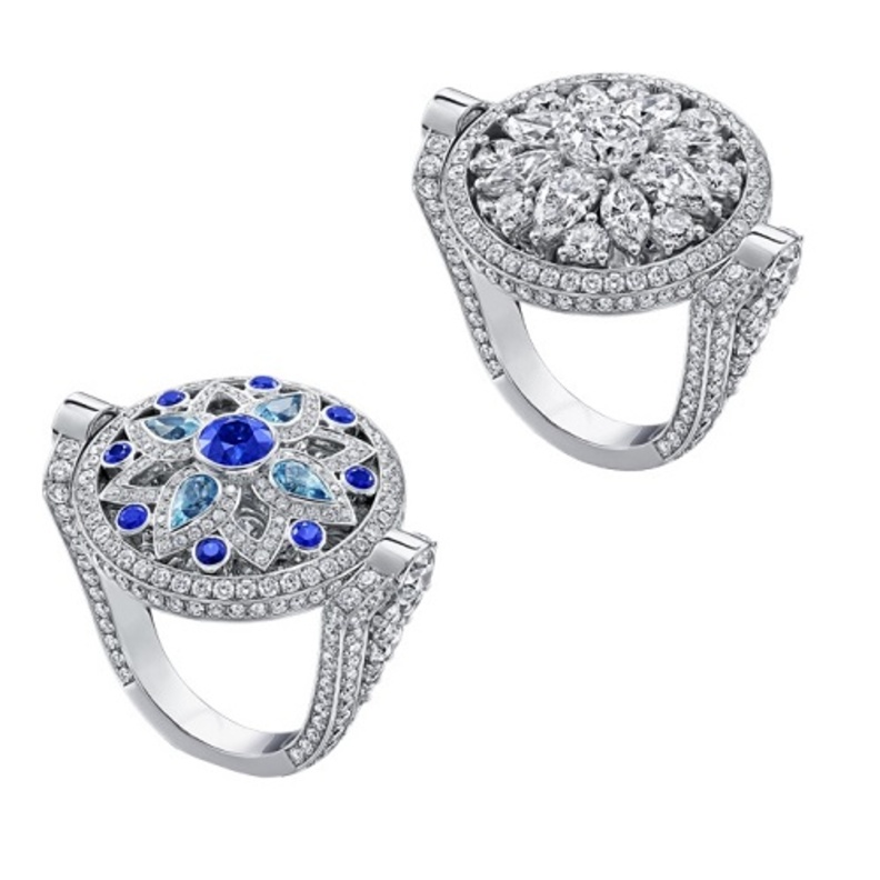 سوار عريض من شوبارد Chopard يمكن فصل الفراشات منه لتكون أقراط