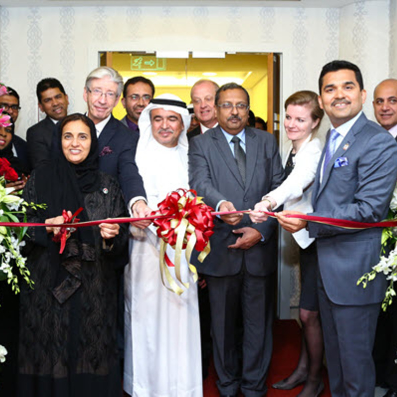 خلال افتتاح مركز الأورام في مستشفى برجيل في أبوظبي