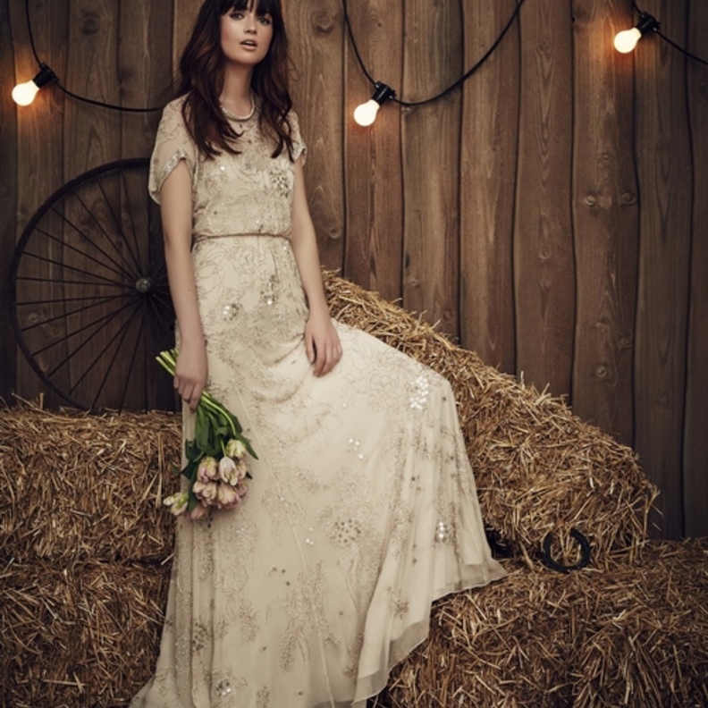 Jenny Packham فستان زفاف باللون البيج من 