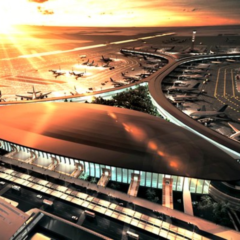 صورة لتصميم مطار الملك عبدالعزيز الدولي الجديد 