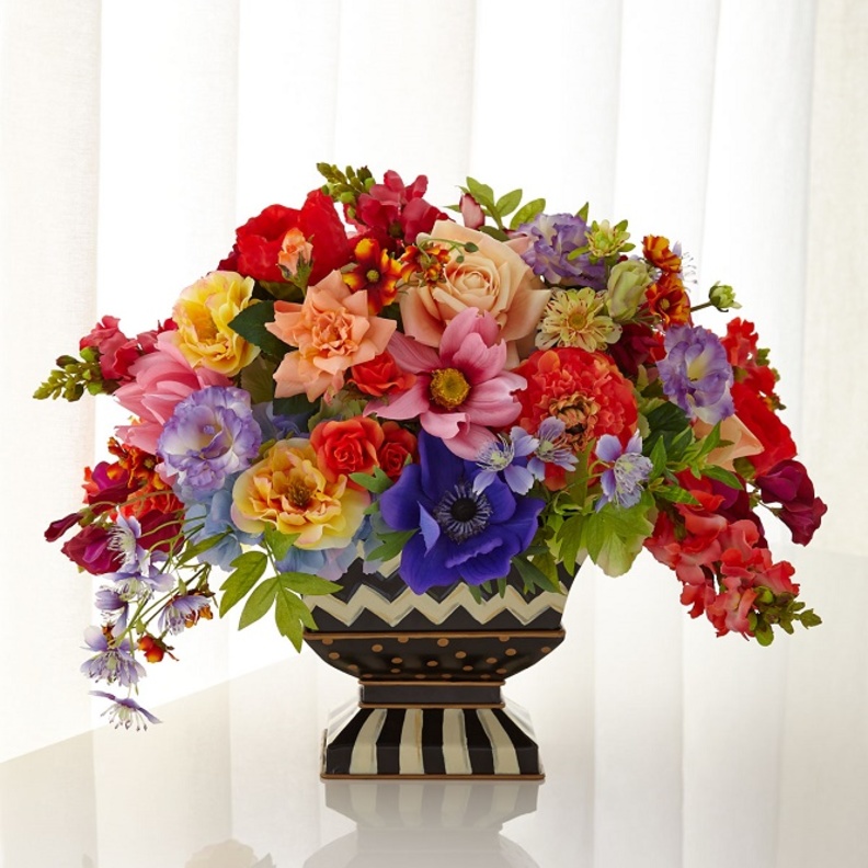MacKenzie-Childs Cutting Garden Bright Floral Centerpiece