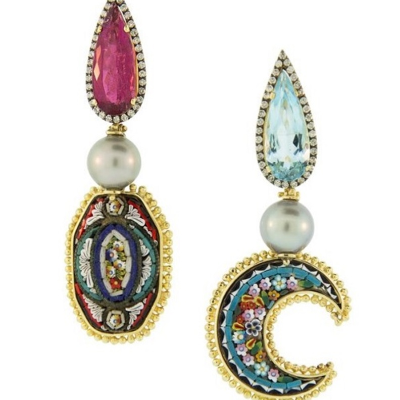 اقراط بلمسة شرقية تناسب قفطان رمضان من تصميم Silvia Furmanovich