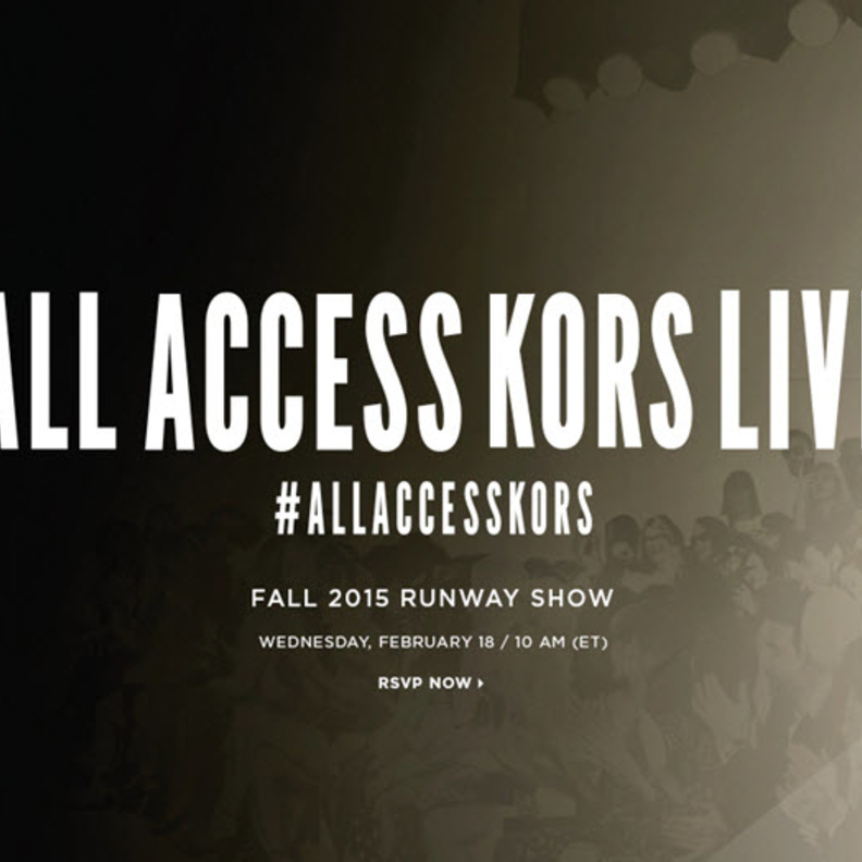 بث مباشر لعرض أزياء من مايكل كورس Michael Kors لخريف 2015