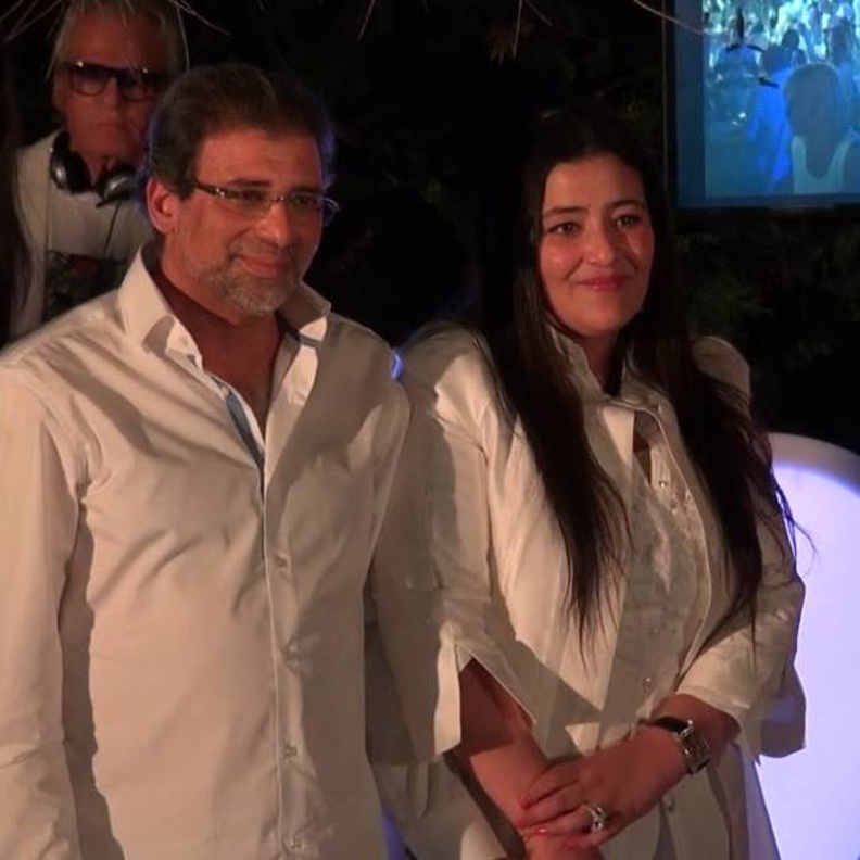 خالد يوسف وزوجته