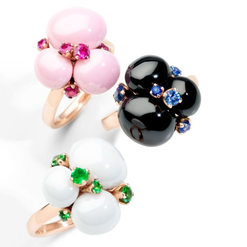 خواتم من ذهب احجار كريمة ملونة  تصميم Pomellato