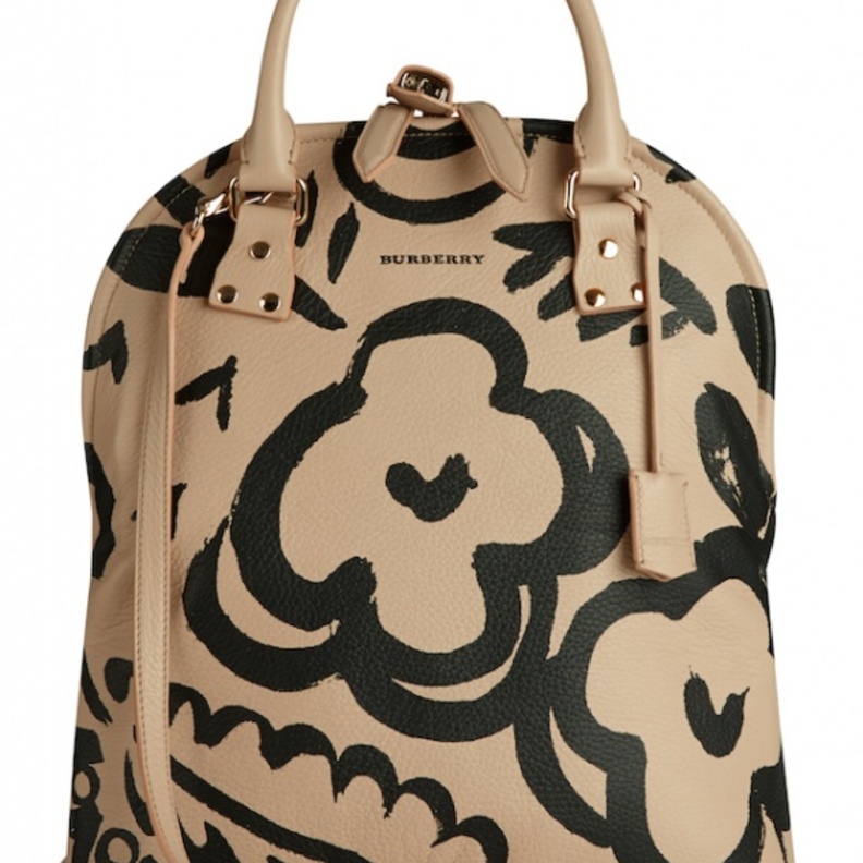 The English Rose Bloomsburry in honey floral print leather