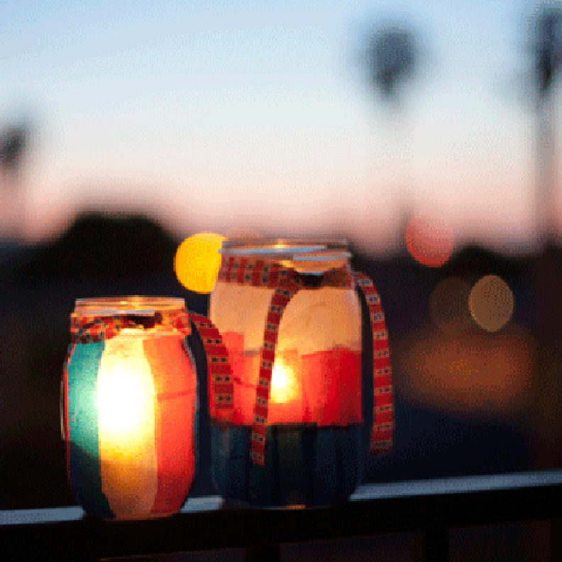 Tissue Paper Jar Lanterns