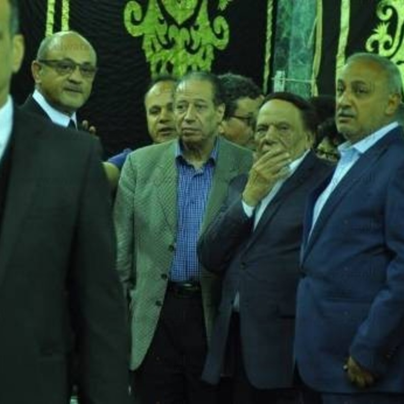 عادل إمام في مراسم العزاء