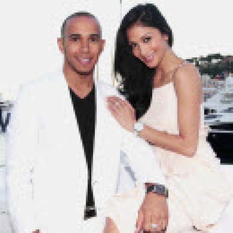 حصريا: نيكول شيرزنجر مع خطيبها لويس هاميلتون