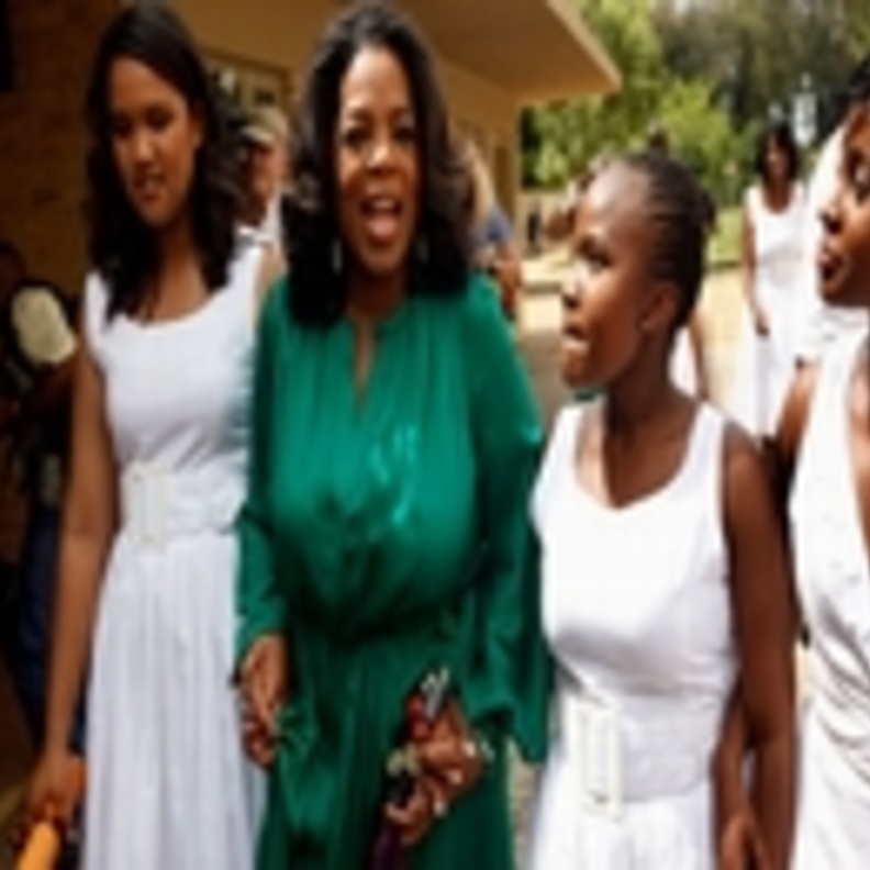 أوبرا وينفري تحضر حفل تخرج أول دفعة فتيات من أسر محرومة