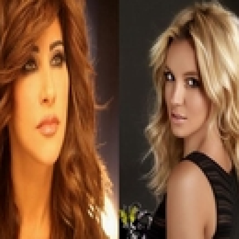 نجوى كرم وبريتني سبيرز معا في حفل بدبي