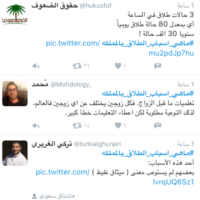 هاشتاق اسباب الطلاق