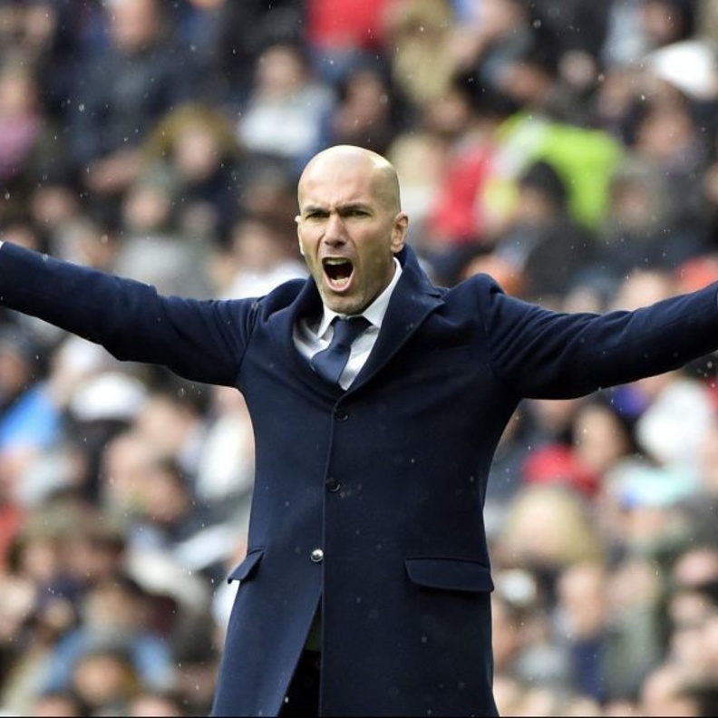 فرحة زيدان بالمباراه