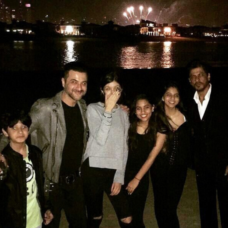 مع سنجاي كابور وأولادهما