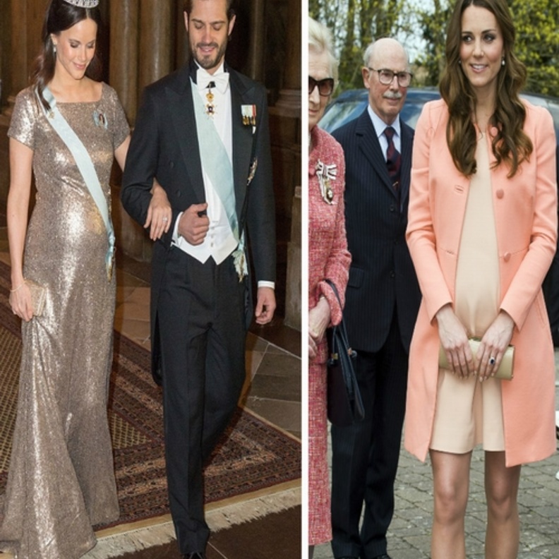 إطلالات سيدات العائلات الملكية في فترة الحمل