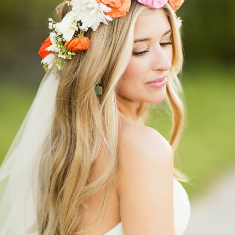 اطلالة بسيطة مع الشعر المفرود