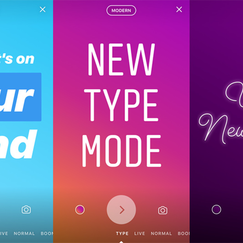 Type Mode .. ميزة جديدة في قصص انستقرام