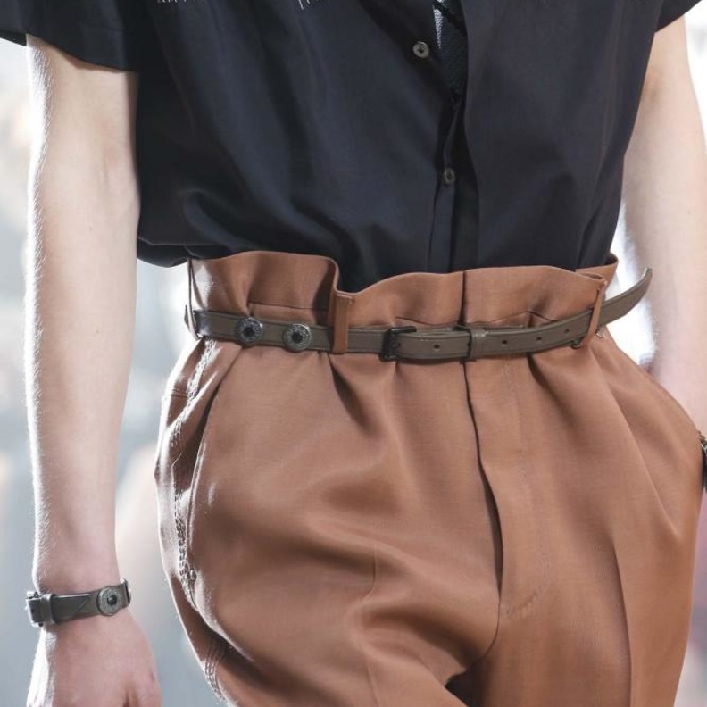 حزام جلدي رفيع من لانفان