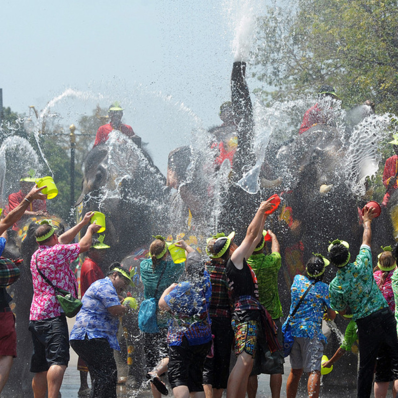 من مهرجان المياه في تايلاند