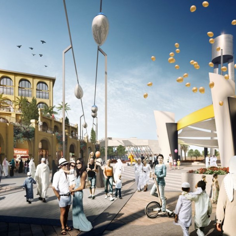 سكاي تران .. مواصلات معلقة في جزيرة ياس أبوظبي