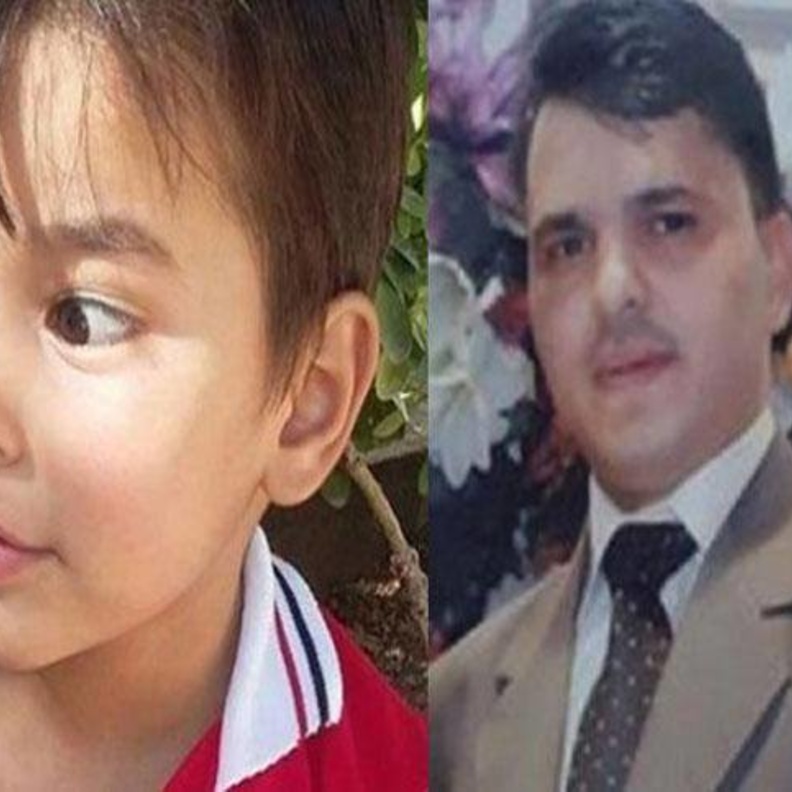 عماد محيسن الأب القاتل مع طفله الضحية 