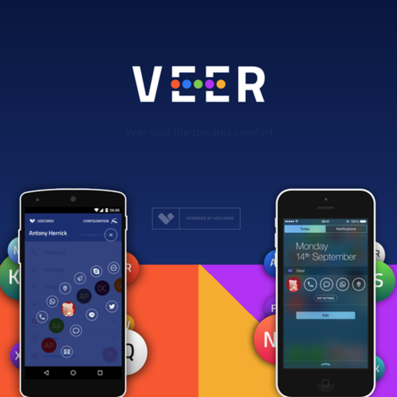 Veer launcher وصول سريع لجهات اتصالك في الهاتف