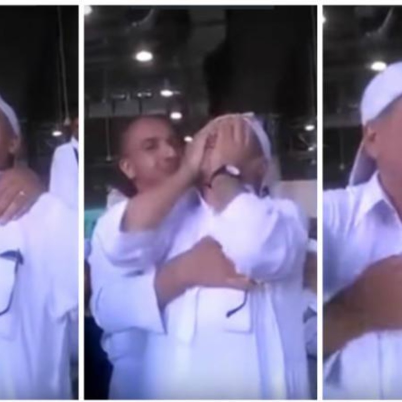 فرحة الكفيف في مقطع الفيديو