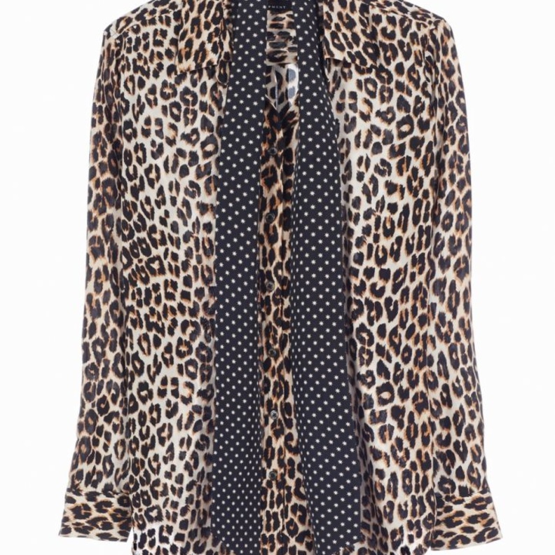 قميص من الحريري نقشة leopard