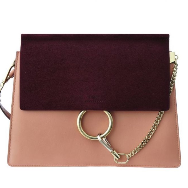 حقيبة Faye باللون الزهري والبنفسجي الغامق